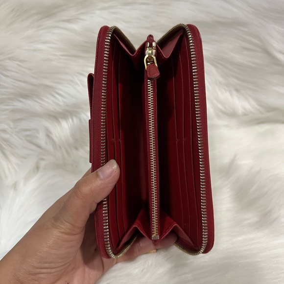 Authentic Prada Continental Wallet Red - Picture 5 of 11